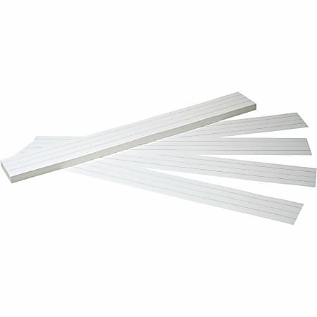 Pacon® Sentence Strips, 3" x 24", White Tagboard, Pack Of 100