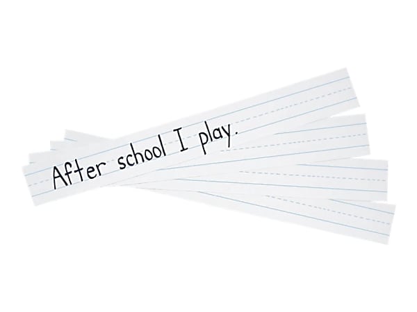 Pacon® Sentence Strips, 3" x 24", White Tagboard, Pack Of 100, 5166