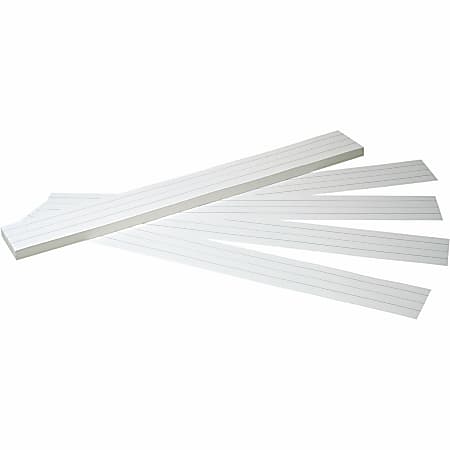 Pacon® Sentence Strips, 3" x 24", White Tagboard, Pack Of 100, 5166