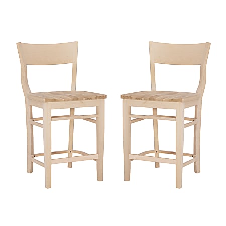 Linon Carrison Counter Stools, Unfinished, Set Of 2 Stools