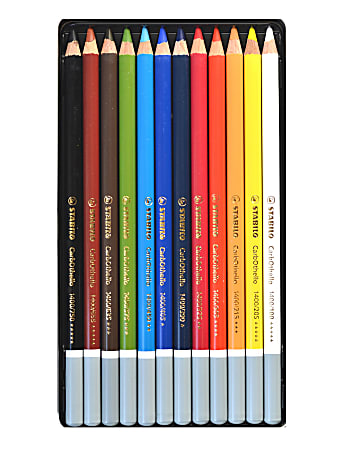 Stabilo CarbOthello Pastel Pencils, Assorted Colors, Box Of 12 Pastel Pencils