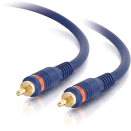 C2G 6ft Velocity S/PDIF Digital Audio Coax Cable - RCA Male - RCA Male - 6ft - Blue