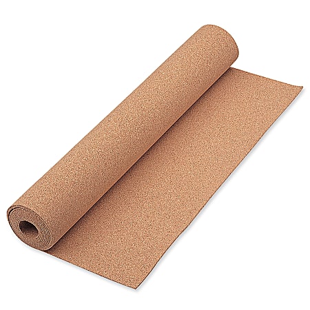 Quartet® 24" Cork Roll, 24" x 48", Brown Finish Frame