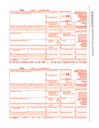 ComplyRight 1099 R Tax Forms InkjetLaser Copy A 8 12 x 11 Pack Of 100 ...