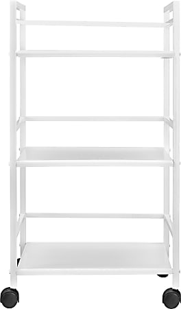 Ameriwood™ Home Marshall 3-Shelf Metal Rolling Utility Cart, White
