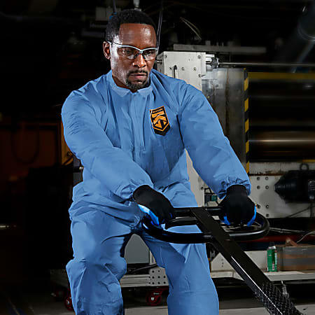 Kleenguard A20 Coveralls - Zipper Front, Elastic Back, Wrists & Ankles - Large Size - Flying Particle, Contaminant, Dust Protection - Blue - Zipper Front, Elastic Wrist & Ankle, Breathable, Comfortable - 24 / Carton