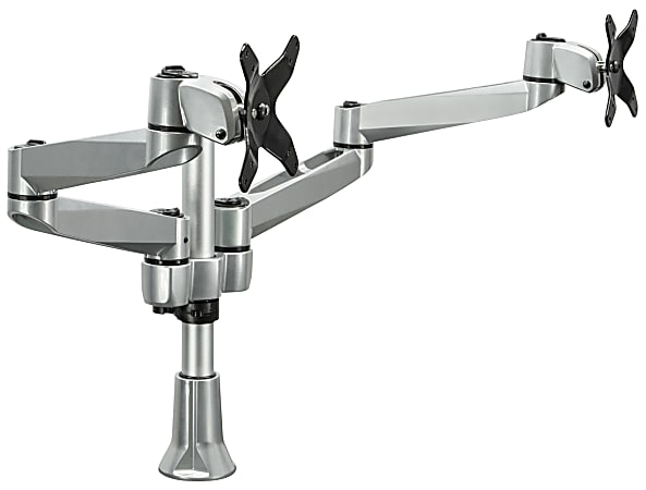 Mount-It MI-43111 Articulating Dual Monitor Mount, 11-13/16"H x 48"W xx 4"D, Silver