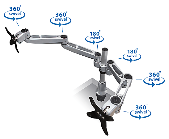 Mount-It! Articulating Dual Monitor Desk Mount MI-43111 - Thumbnail 5