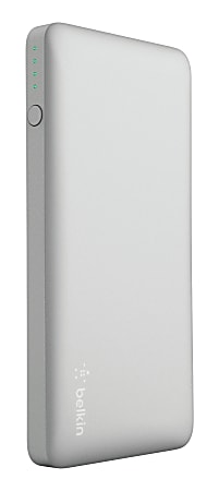 Belkin® Pocket Power Portable Charger, 5,000 mAh, Silver, F7U019BTSLV