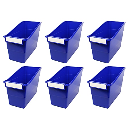 Romanoff Tattle Shelf File, Blue, Pack Of 6
