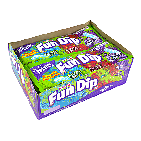 Wonka Lik M Aid Fun Dip, Large, 1.5 Oz, Pack Of 36