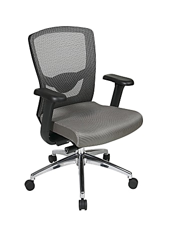 Office Star™ Pro-Line II Ergonomic ProGrid Mesh-Back Chair, Gray