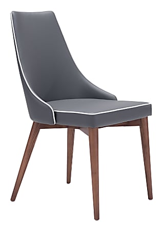 Zuo Modern Moor Dining Chairs, Dark Gray, Set Of 2 Chairs