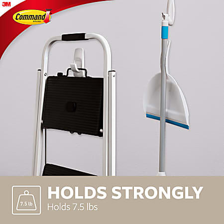 Command Jumbo Removable Plastic Utility Hook 1 Command Hook 4 Command Strips  Damage Free White - Office Depot