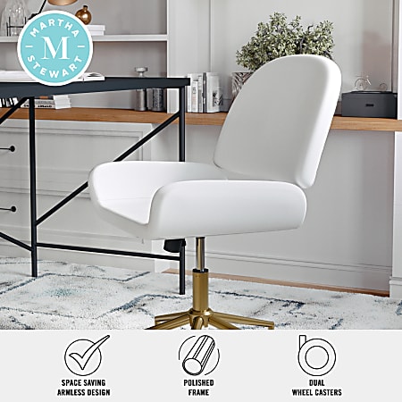 White and brass hotsell chair