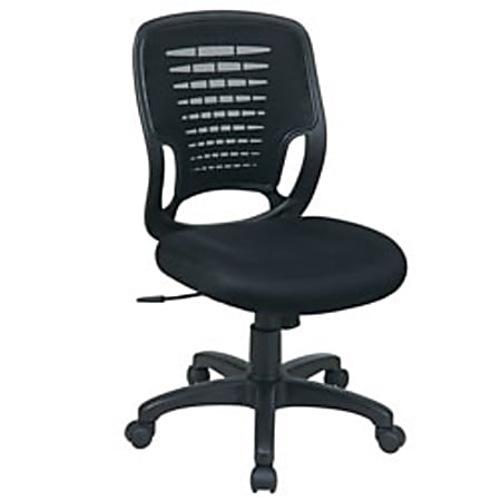 Office Star™ Screen-Back Chair, 40 1/2"H x 19 3/10"W x 20 9/10"D, Black