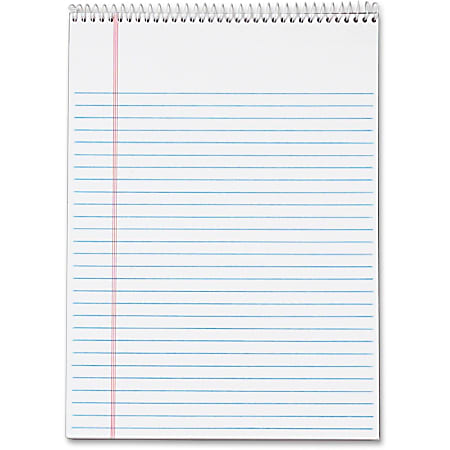 TOPS Docket Wirebound Legal Writing Pads - Letter - 70 Sheets - Wire Bound - 0.34" Ruled - 16 lb Basis Weight - 63633