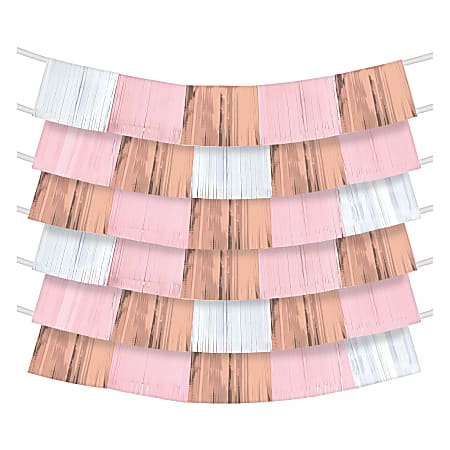 Amscan Decorating Backdrops, 60", Rose Gold Blush, Pack Of 9 Backdrops