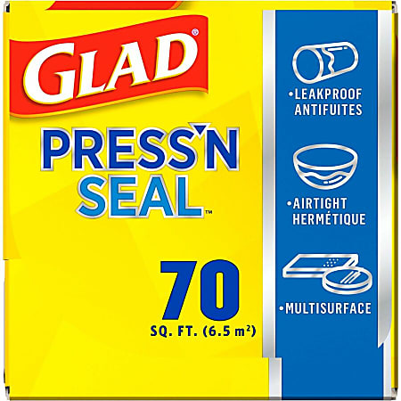 Glad 70 Square Foot Pressn Seal Food Plastic Wrap 11.80 Wx71.10 ft