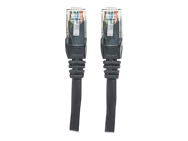 Intellinet Network Patch Cable, Cat6, 2m, Black, CCA, U/UTP, PVC, RJ45, Gold Plated Contacts, Snagless, Booted, Lifetime Warranty, Polybag - Patch cable - RJ-45 (M) to RJ-45 (M) - 6.6 ft - UTP - CAT 6 - molded, snagless - black