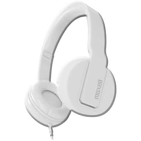 Maxell Solid2 White Headphones - Stereo - Mini-phone - Wired - Over-the-head - Binaural - Circumaural - White