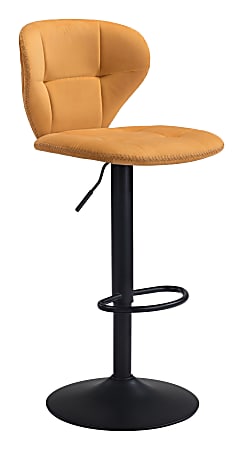 Zuo Modern Salem Bar Chair, Yellow/Black