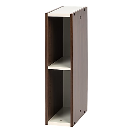 IRIS Sema 23"H Slim Space-Saving-Shelf, Walnut Brown