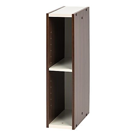 IRIS Sema 23"H Slim Space-Saving-Shelf, Walnut Brown