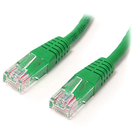 StarTech.com 10 ft Green Molded Cat5e UTP Patch Cable  - 10ft Cat5e Patch Cable - 10ft Cat 5e Patch Cable - 10ft Cat5e Patch Cord - 10ft Molded Patch Cable - 10ft RJ45 Patch Cable