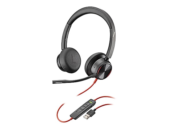 Poly Blackwire 8225 USB-A Headset - Stereo - Mini-phone (3.5mm), USB Type A - Wired - 32 Ohm - Over-th - 772K2AA