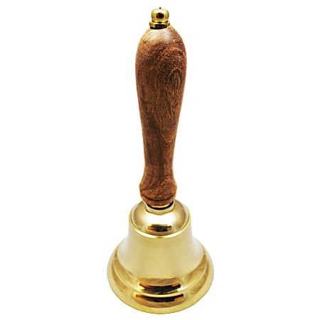 Affluence Unlimited School Hand Bell, 8 1/2", Gold