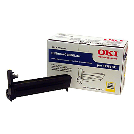 OKI&reg; 43381701 Yellow Drum Unit