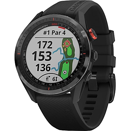 Garmin Approach S62 GPS Watch - Black - Black Band - Ceramic, Glass Bezel, Lens - Silicone Band - Water Resistant, Scratch Resistant - 0100220000