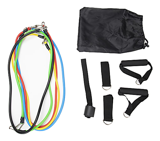 Mind Reader 11-Piece Resistance Band Set, Multicolor