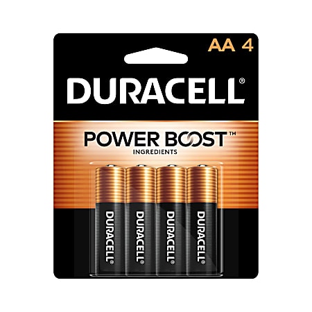 Duracell® Coppertop AA Alkaline Batteries, Pack Of 4