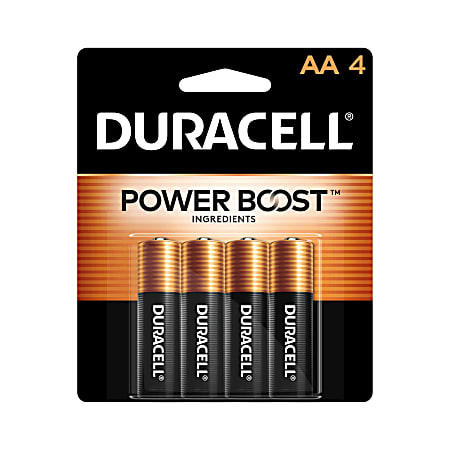 Duracell® Coppertop AA Alkaline Batteries, Pack Of 4