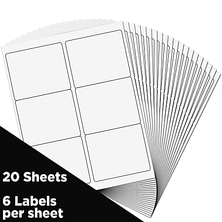 JAM Paper® Mailing Address Labels, Rectangle, 3 1/3" x 4", White, Pack Of 120