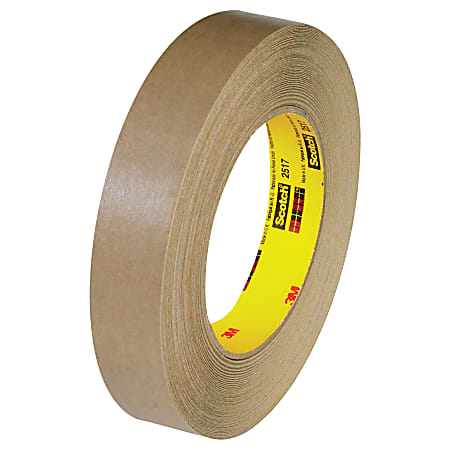 3M™ 2517 Flatback Tape, 3" Core, 1" x 60 Yd., Kraft, Case Of 12