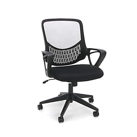 OFM Essentials Mesh High-Back Chair, Black/Silver