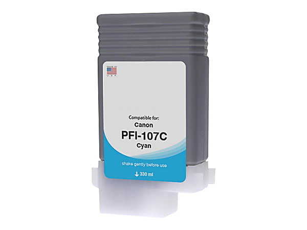 Clover Imaging Group Wide Format - 130 ml - cyan - compatible - ink cartridge (alternative for: Canon 6706B001AA, Canon PFI-107C) - for Canon imagePROGRAF iPF670, iPF680, iPF685, iPF770, iPF780, iPF785