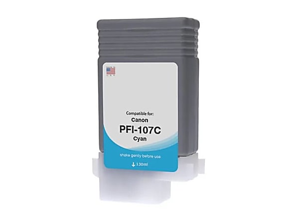 Clover Imaging Group Wide Format - 130 ml - cyan - compatible - ink cartridge (alternative for: Canon 6706B001AA, Canon PFI-107C) -  - WCPFI107C