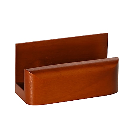 Rolodex® Wood Tones™ Business Card Holder, Mahogany