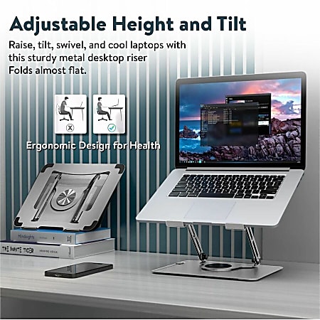  Uncaged Ergonomics atril de escritorio para libros ajustable,  con sostén de altura/ángulo, plateado (RS-s) : Productos de Oficina