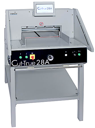 Formax Cut-True 28A Automatic Programmable 18.9”L Guillotine Paper Cutter With LED Laser Line, Gray