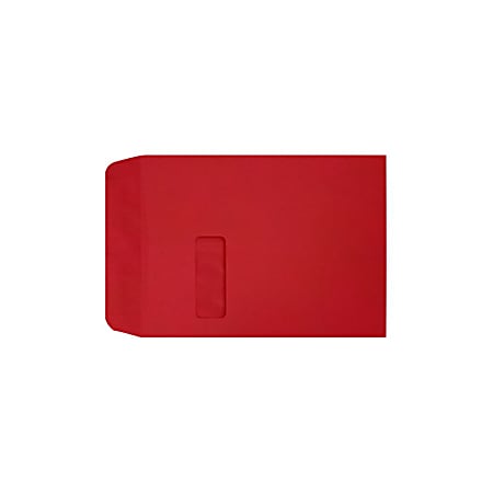 LUX #9 1/2 Open-End Window Envelopes, Top Left Window, Self-Adhesive, Ruby  Red, Pack Of 50