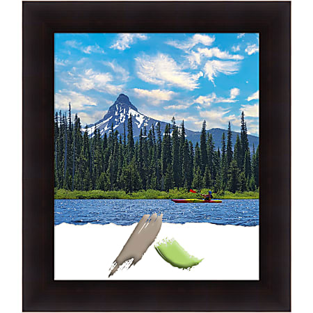 Amanti Art Wood Picture Frame, 26" x 30", Matted For 20" x 24", Portico Espresso