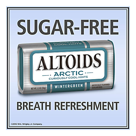 Altoids Curiously Strong Mints Arctic Wintergreen 1.2 Oz Pack Of 8 Tins -  Office Depot