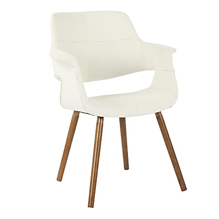 LumiSource Vintage Flair Chair, Walnut/Cream