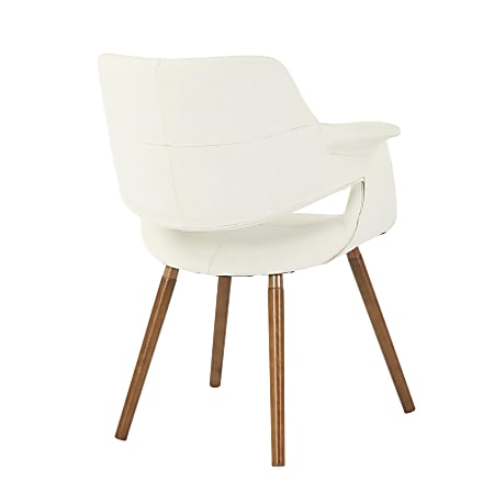 LumiSource Vintage Flair Chair WalnutCream Office Depot