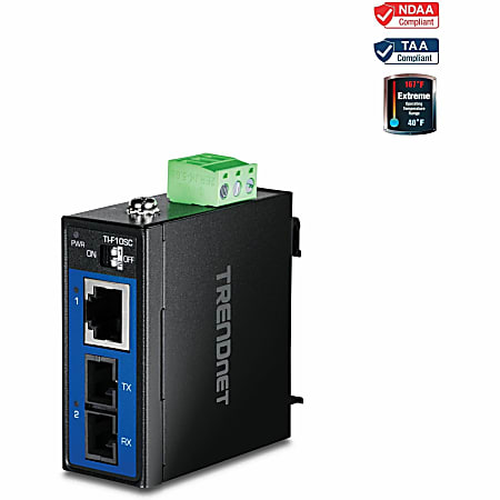 TRENDnet Hardened Industrial 100Base-FX, TIF10SC